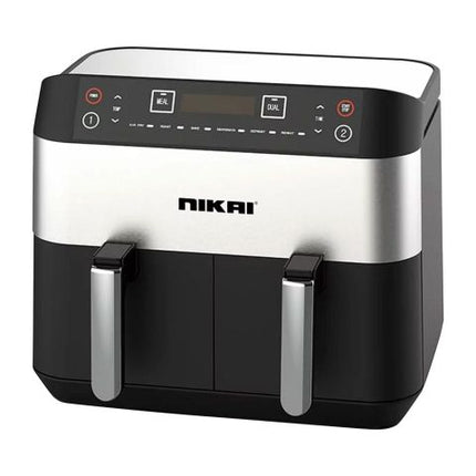 Nikai Double Basket Dual Air Fryer, 2460W, 2x4 Liter, NAF282DX