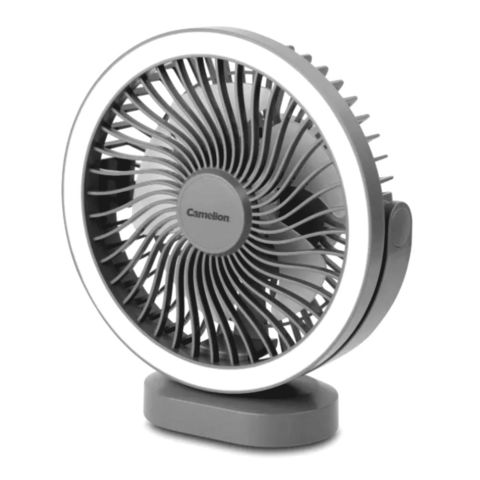 Camelion Rechargeable Light & Mini Fan, 3.7V, 1200mAh, 2100RPM, 8H Run Time, REF-005