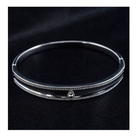 SJ Women's Bangles Jewellery, Silver, BG00360