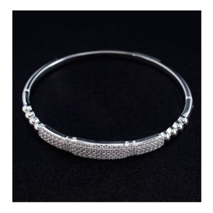 SJ Women's Bangles Jewellery, Silver, BG00374