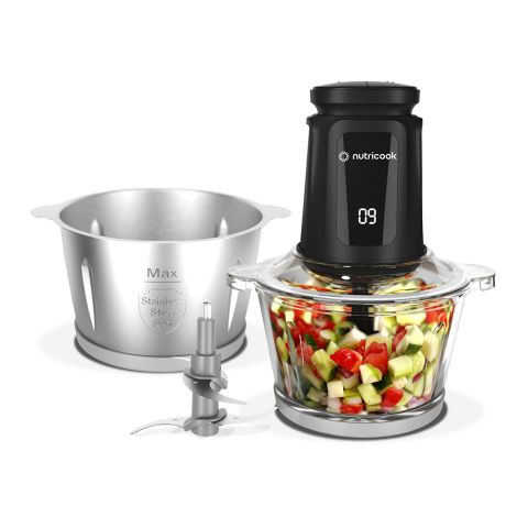 Nutricook Choppi XXL With Digital Timer, 500W, 2 X 2 Liters Bowl, NC-CH2000