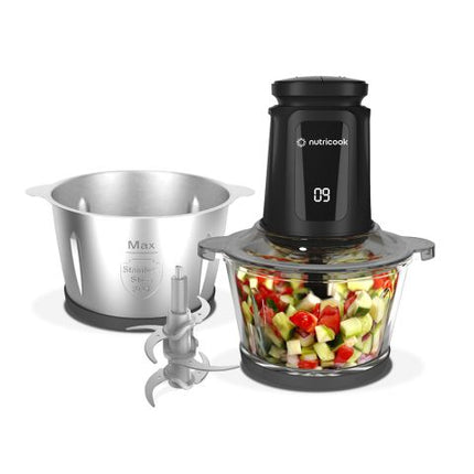Nutricook Choppi XXXL With Digital Timer, 500W, 2 X 3 Liters Bowl, NC-CH6000