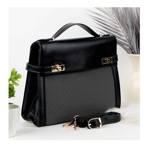 SJ Women's Hand Bag, Black, B835S