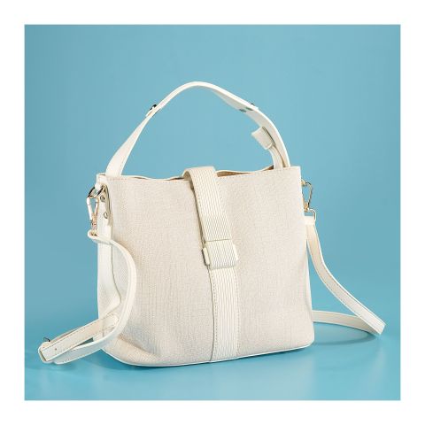 SJ Women's Hand Bag, Off White, P1239