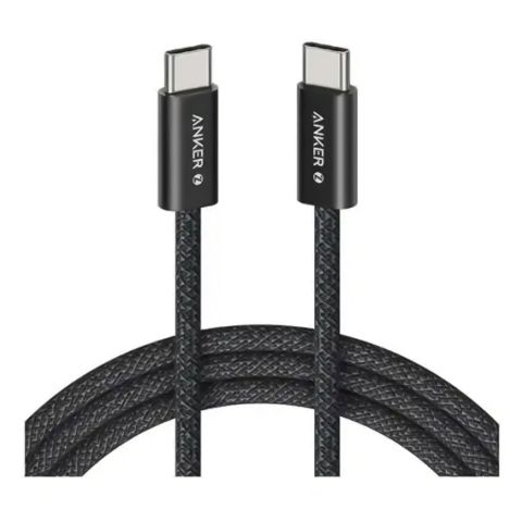 Anker Zolo 240W USB-C To USB-C Cable, 3.3ft, Braided Black, A8060H11