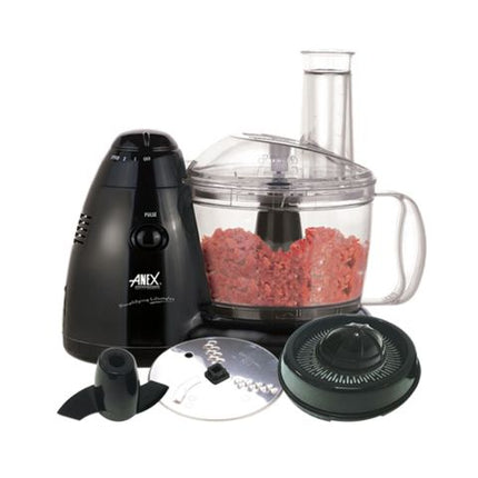 Anex Deluxe Food Processor, 450W, 220V-240V, 1800ml Bowl, Black, AG-1041