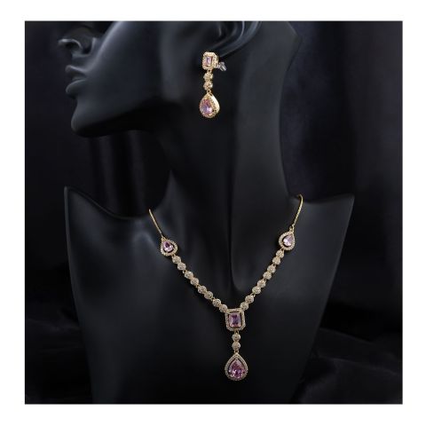 SJ Women's Jewellery Set, Golden Pink, J.Set 00664