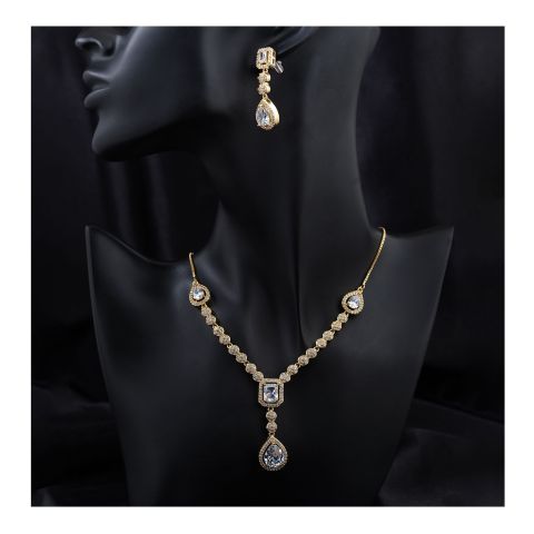 SJ Women's Jewellery Set, Golden White, J.Set 00665