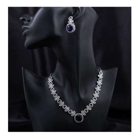 SJ Women's Jewellery Set, Silver Blue, J.Set 00672