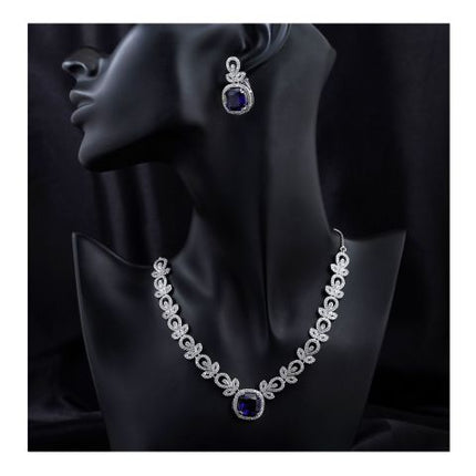 SJ Women's Jewellery Set, Silver Purple, J.Set 00673