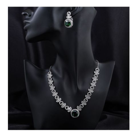 SJ Women's Jewellery Set, Silver Green, J.Set 00675