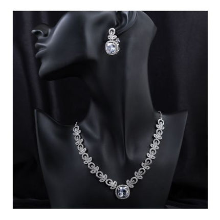 SJ Women's Jewellery Set, Silver White, J.Set 00677
