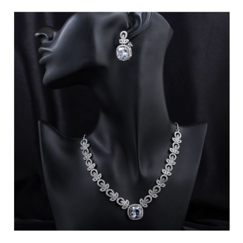 SJ Women's Jewellery Set, Silver White, J.Set 00677