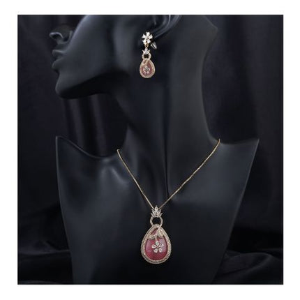 SJ Women's Jewellery Set, Golden Pink, J.Set 00688
