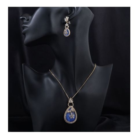 SJ Women's Jewellery Set, Golden Blue, J.Set 00689