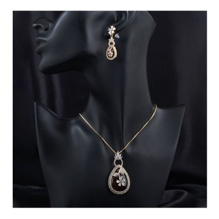 SJ Women's Jewellery Set, Golden Brown, J.Set 00691