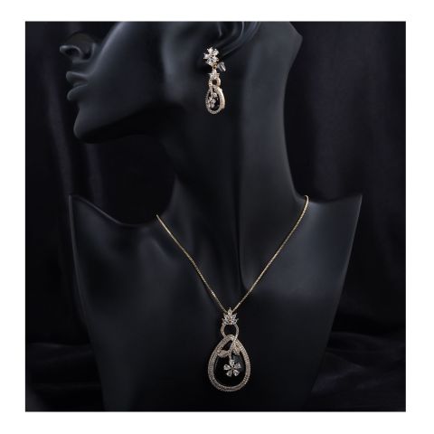 SJ Women's Jewellery Set, Golden Black, J.Set 00692