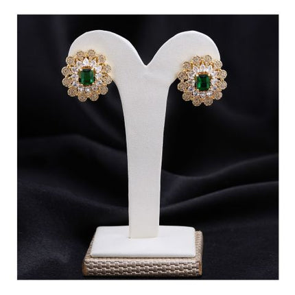 SJ Women's Earing Jewellery, Golden Green, ER 00857