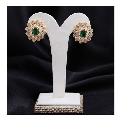 SJ Women's Earing Jewellery, Golden Green, ER 00857