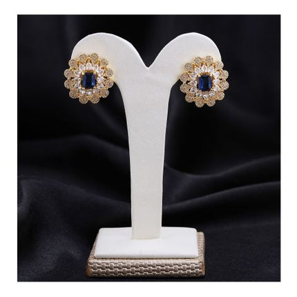 SJ Women's Earing Jewellery, Golden Blue, ER 00860