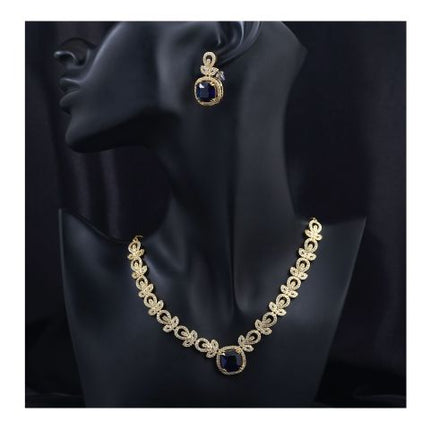 SJ Women's Jewellery Set, Golden Blue, J.Set 00684