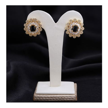 SJ Women's Earing Jewellery, Golden Black, ER 00858