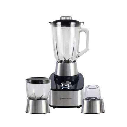 West Point Professional 3-In-1 Blender & Grinder, 800W, 220-240V, 1.5 Liter Glass Jar, WF-373