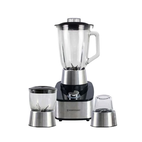 West Point Professional 3-In-1 Blender & Grinder, 800W, 220-240V, 1.5 Liter Glass Jar, WF-373