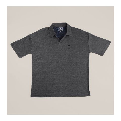 Pace Setters Men's Blue Fuel Collar T-Shirt, Grey