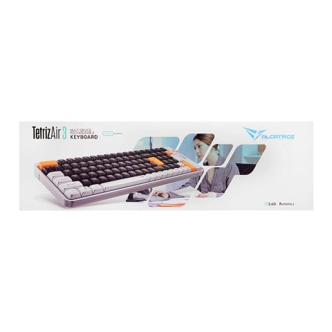 Alcatroz Tetriz Air 3 Multi-Device Dual Mode BT5.3 + 2.4G Rechargeable Keyboard, 500mAh Battery, Autumn Black