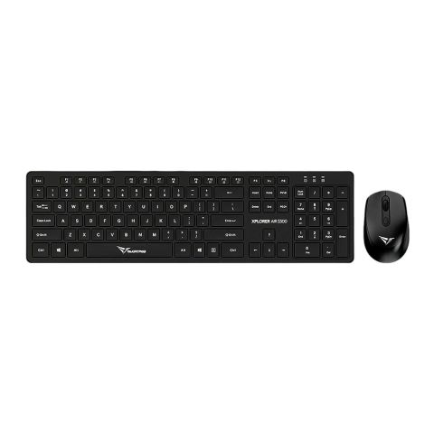 Alcatroz Xplorer Air 3300 2.4G Wireless Keyboard & Mouse Combo, Black