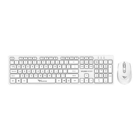 Alcatroz Xplorer Air 3300 2.4G Wireless Keyboard & Mouse Combo, White