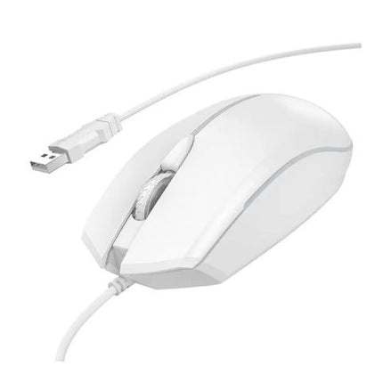 HOCO Wonderful Gaming Luminous Wired Mouse, GM37, White
