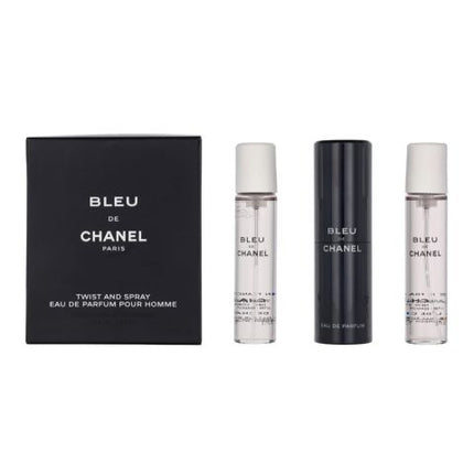 Chanel Bleu De Chanel Pour Homme Gift Set, For Men, 3 X Parfum 107120 Spray 20ml