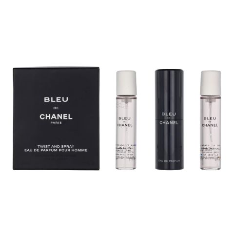Chanel Bleu De Chanel Pour Homme Gift Set, For Men, 3 X Parfum 107120 Spray 20ml