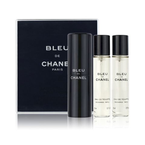 Chanel Bleu De Chanel Pour Homme Gift, For Men, Set 3 X 20ml Edp Travel Spray & 2 Refills