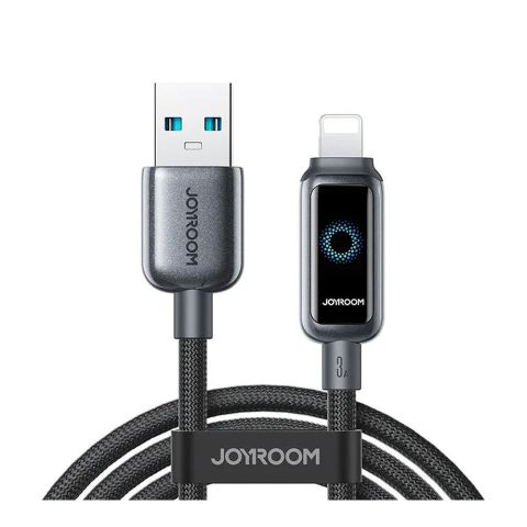 Joyroom Auto Power-Off Fast Charging Cable, 3A, USB-A To Lightening Cable, 1.2-Meter, Black, S-A55