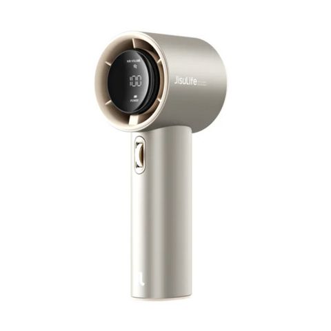 JisuLife Portable Handheld Fan, 5000mAh Battery, 40 Hours Runtime, Pro 1S, Light Brown