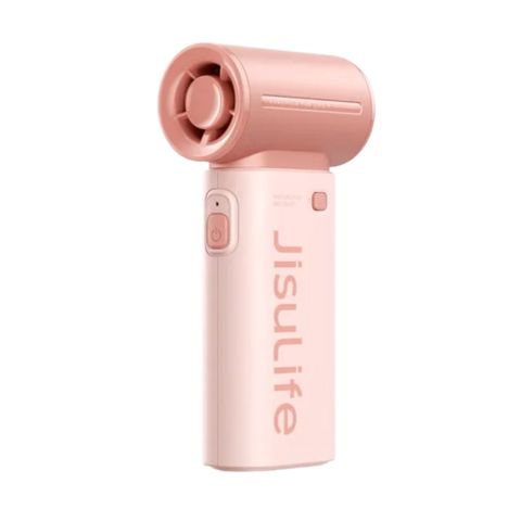 JisuLife Portable Handheld Fan, 3600mAh Battery, 12 Hours Runtime, Life 9, Pink