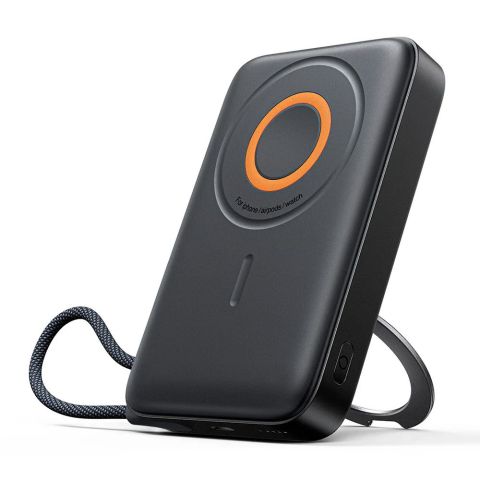 Joyroom 3-In-1 Magnetic Wireless Power Bank With Built-In Type-C Cable, 10000mAh, 22.5W, Black, JR-PBM02