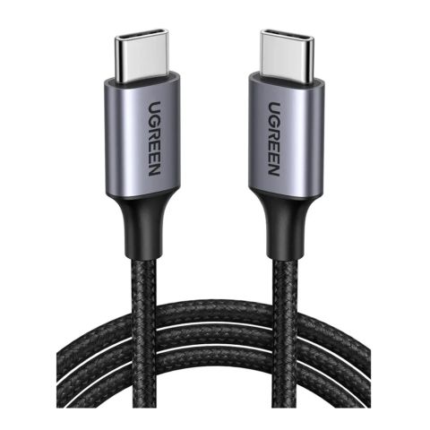 UGreen Braided Fast Charging Cable, USB-C To USB-C, 60W, 2-Meters, Black, 50152