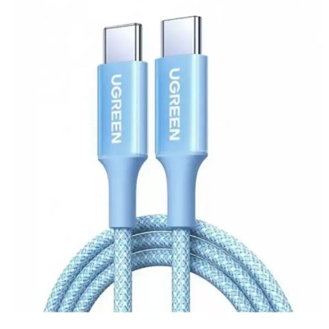 UGreen Fast Charging Braided Cable, USB-C To USB-C, 100W, 2-Meters, Blue, 65254