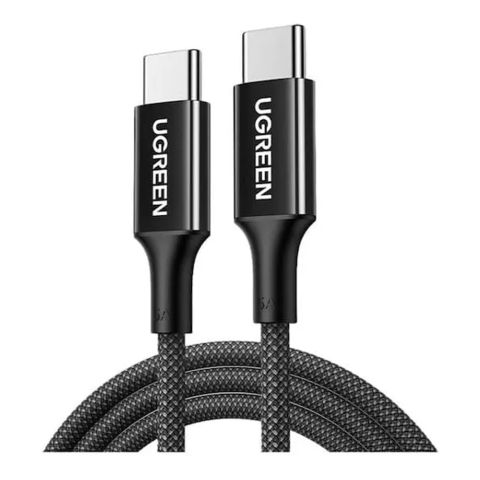 UGreen Fast Charging Braided Cable, USB-C To USB-C, 100W, 2-Meters, Black, 65250