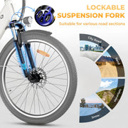 Wind Horse F2 Urban Commuter E Bike - White, F2