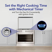 Super General 90X60 Cm 5 Burner Cooking Range with Turbo Fan, SGC9607FSHGF