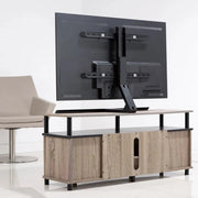 37" to 82" Contemporary Aluminum Pedestal Tabletop TV Stand