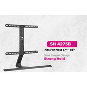 37" to 82" Contemporary Aluminum Pedestal Tabletop TV Stand