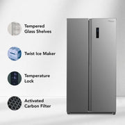 Super General 710L Side by Side Refrigerator, SGR710SBSSSE