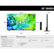 Samsung 85 Inch Class Neo QLED AI Smart TV 4K, 144Hz - 85QN80H