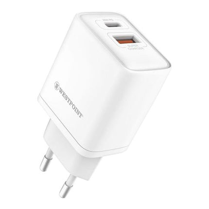 West Point Wall Charger, 18W USB-A + 30W Type-C, WP-31